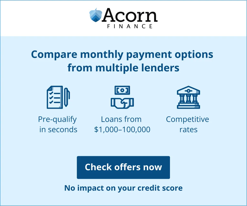 Acorn Finance payment options for qualifying customers